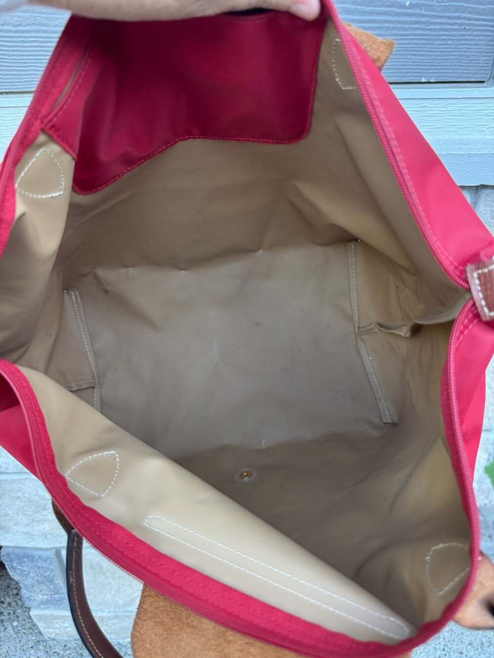 Longchamp Le Pliage Nylon Tote Bag in Red - Picture 11 of 12